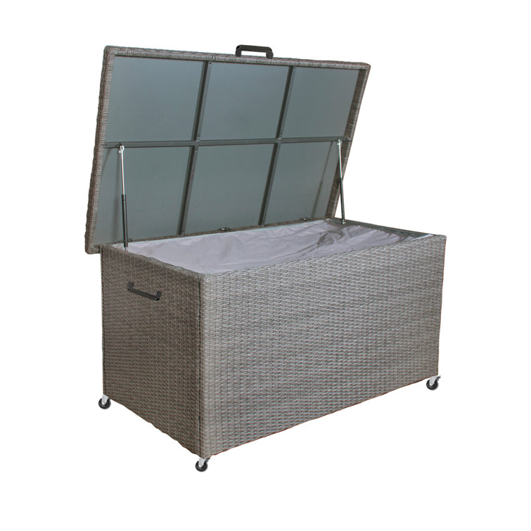 Rosalind Wheeler Cecila 826L Gallon Water Resistant Wicker with Wheels